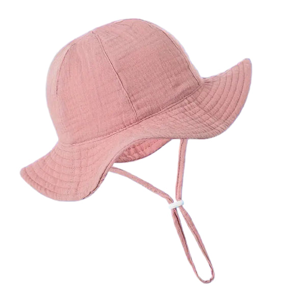 Baby Cotton Bucket Hat in Blush Pink
